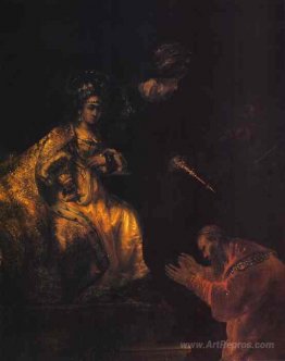 Haman Begging Esther for Mercy