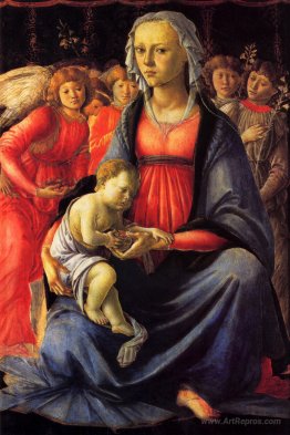 The Virgin and Child surrounded by Five Angels