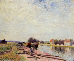 Barges on the Loing, Saint Mammes