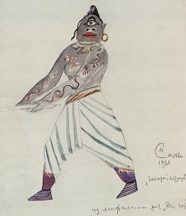 Costume design for the opera by Rimsky-Korsakov's "Golden Cocker