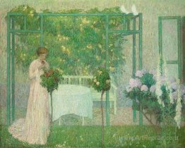 The woman with the rosebush