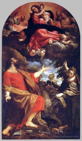 The Virgin Appears to St. Luke and Catherine