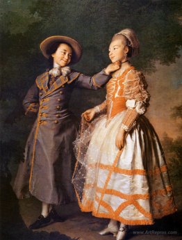 Portrait of E. N. Khruschova and Princess E. N. Khovanskaya