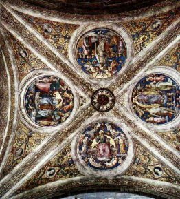 The ceiling with four medallions