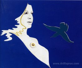 Autoportrait à l’oiseau vert ou Femme à l’oiseau vert