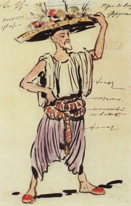 Fruit seller.Costume design for Gartman`s ballet