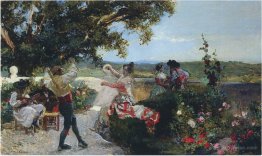 Valencian dance in an orange grove