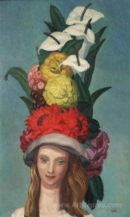 Woman with Flowered Hat