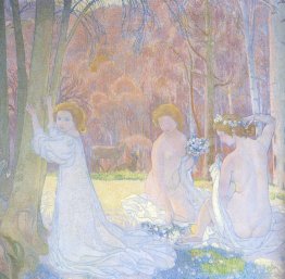 Figures In A Spring Landscape