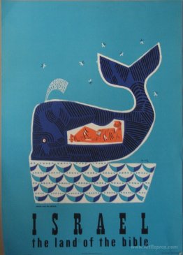 Jonah and the Whale (Israel Travel Poster)