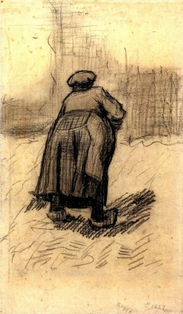 Peasant Woman Lifting Potatoes