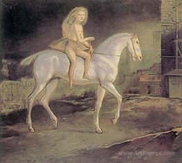 Girl on a white horse