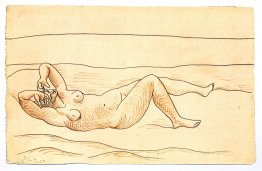 Reclining woman at the seashore