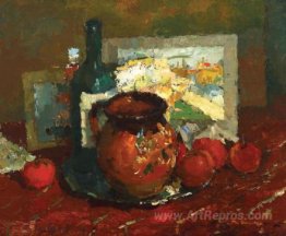 Still Life With Red Pot and Apples