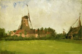 Windmill in the Dutch Countryside