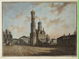 Ivan the Great Bell Tower and Chudov Monastery in the Kremlin