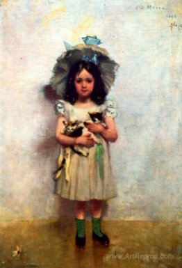 Girl with Cats