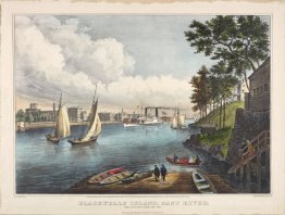 Blackwells Island, East River, From Eighty Sixth Street, New Yor