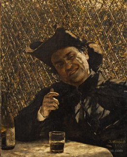 A priest drinking wine