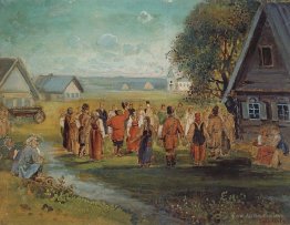 Round dance in the village