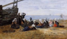 Berck, Group of Fishwomen Seated on the Beach