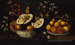 Still life with fruits and flowers