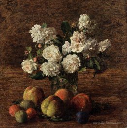 Still Life Roses and Fruit