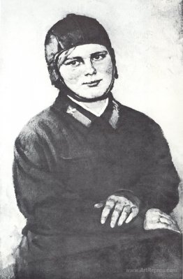 Portrait of pilot-woman M.S. Zimova