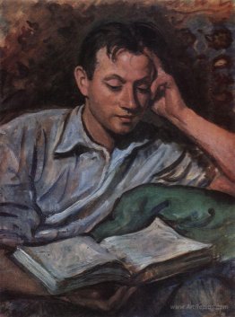 Alexander Serebryakov, reading a book 