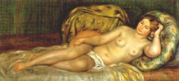 Nude reclining on cushions