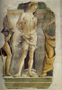 St. Sebastian and pieces of figure of St. Rocco and St. Peter