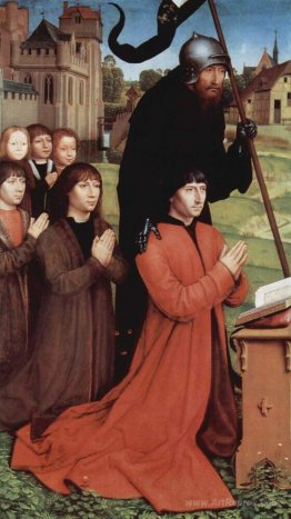 Triptych of Willem Moreel, left wing, the founder Willem Moreel,