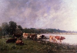 Cows on the Riverbanks of the Touques