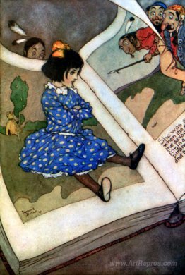 Little Girl in a Book - illustration to Fairies I Have Met