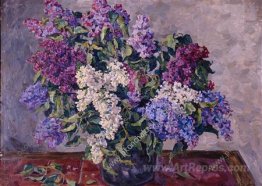 Still Life. Lilacs in the bucket.