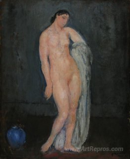 Nude with Blue Vase