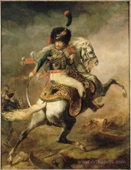 Officer of the Chasseurs charging on horseback