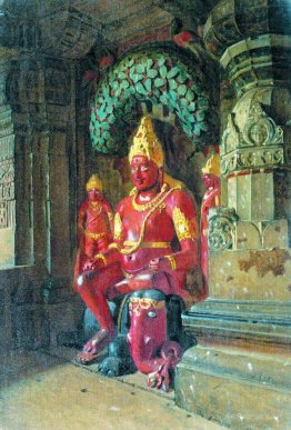 Statue of Vishnu in the temple of Indra in Ellora