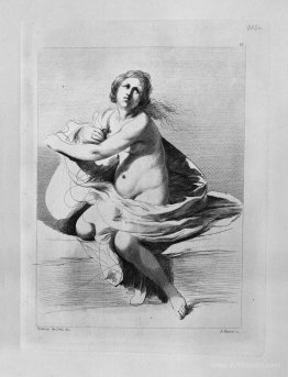 Study for the Adulteress: half figure with folded arms, from Gue