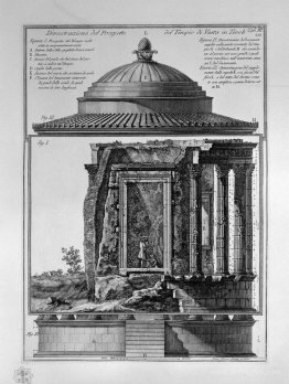 Vista of the prospectus of the Temple of Vesta in Tivoli