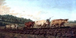 Ploughing in the Nivernais, France