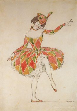 Design of Costume of Columbine for Anna Pavlova in Harlequinade