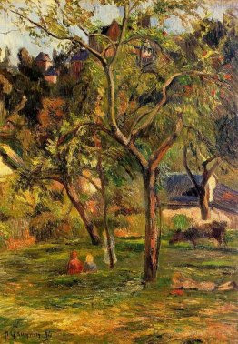 Orchard under the Church of Bihorel (Children in the Pasture)