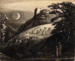 The Harvest Moon. Drawing for ‘A Pastoral Scene’ 1832