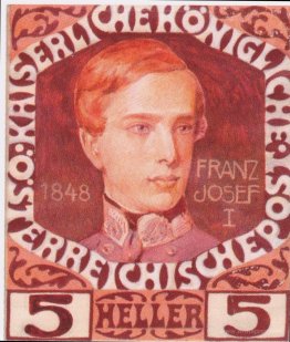 Design for the anniversary stamp with Austrian Emperor Franz Jos