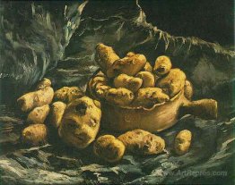 Still life with an Earthern bowl and potatoes