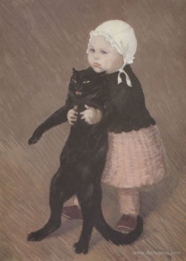 Little Girl With Cat