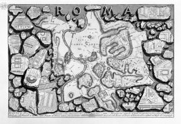 The Roman antiquities, t. 1, Plate II. Map of ancient Rome and