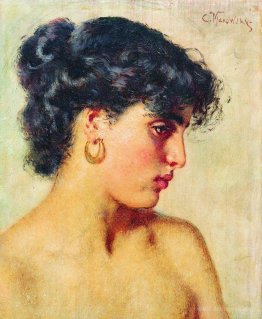 Portrait of dark-haired beauty