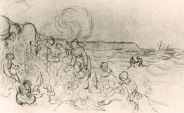 A Group of Figures on the Beach